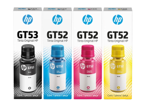 TINTAS COMBO X 4 HP GT53 BLACK, GT52 YELLOW, MAGENTA, CIAN