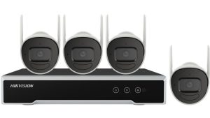Kit de monitoreo HIKVISION (1 NVR Wi-Fi de 4 Canales + 4 Camaras Wi-Fi de 2 MP)