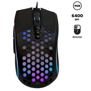 Mouse GAMER TEROS TE-1210G 7 botones RGB negro